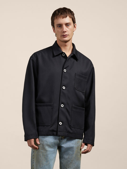 OVERSHIRT NERA - NERO - Abbigliamento Uomo | Pence 1979