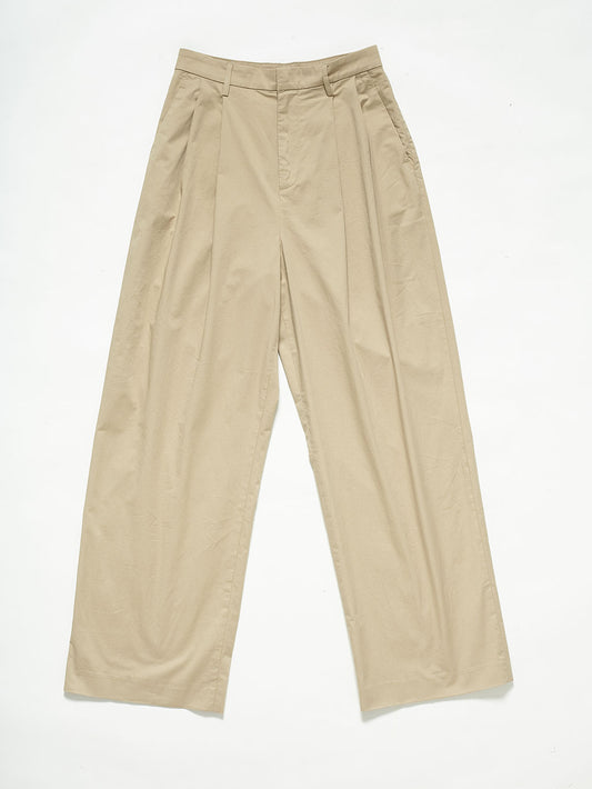 PANTALONE CHINO AMPIO - BEIGE - Abbigliamento Donna | Pence 1979