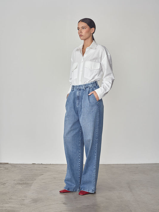 LIGHT BLU DENIM PANT - LIGHT BLUE - GIULIA30 | Pence 1979
