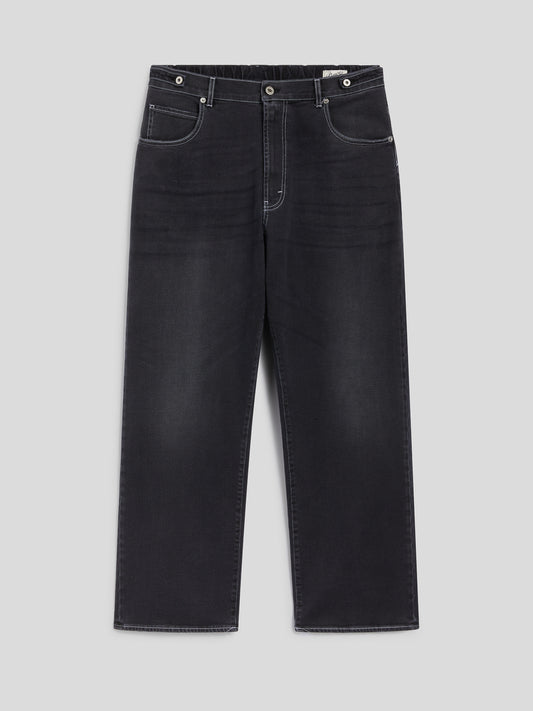 DENIM CON ELASTICO IN VITA - NERO - Abbigliamento Donna | Pence 1979