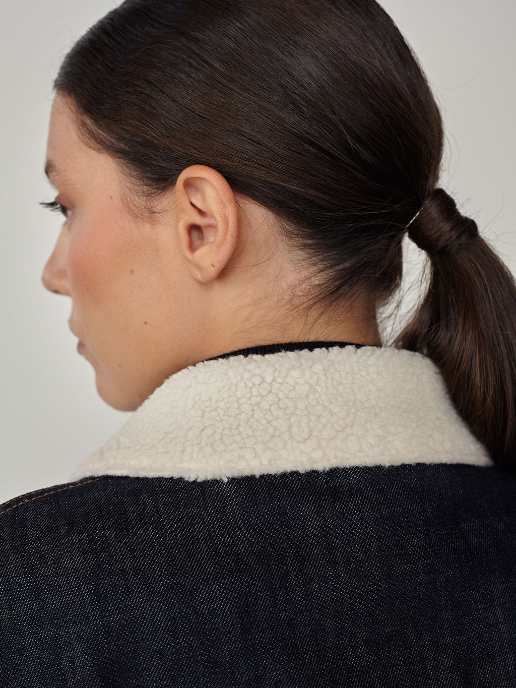 JACKET WITH TEDDY NECK