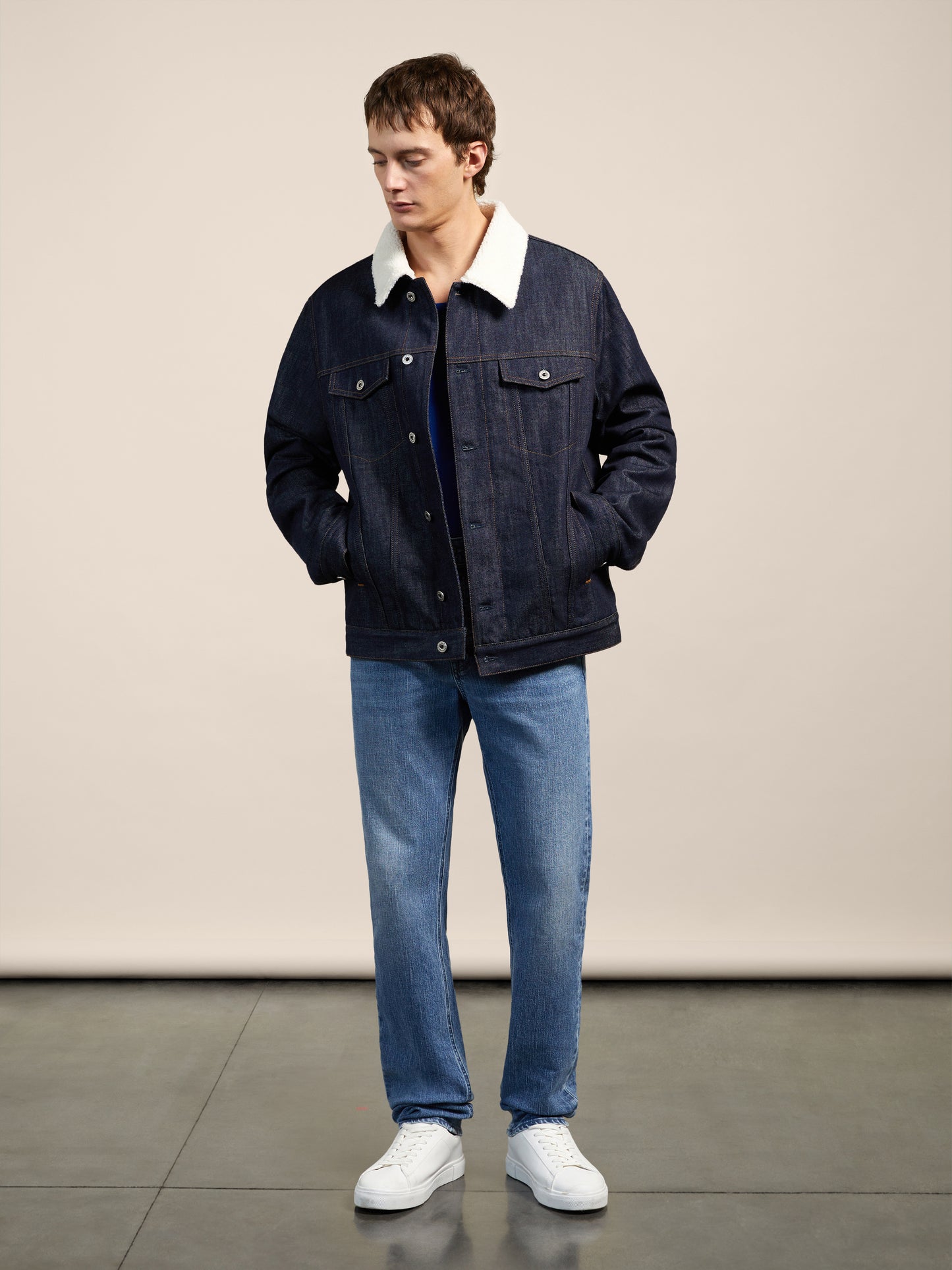 JACKET WITH TEDDY NECK