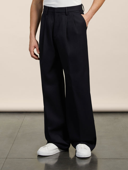 PANTALONE DOPPIA PINCES - BLU NAVY - Archivio | Pence 1979