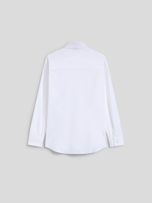CAMICIA REGULAR FIT IN COTONE BIANCO CON PLASTRON TUXEDO - BIANCO OTTICO - Abbigliamento Uomo | Pence 1979