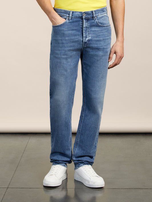 PANTALONE 5 TASCHE - DENIM BLU CHIARO - Abbigliamento Uomo | Pence 1979