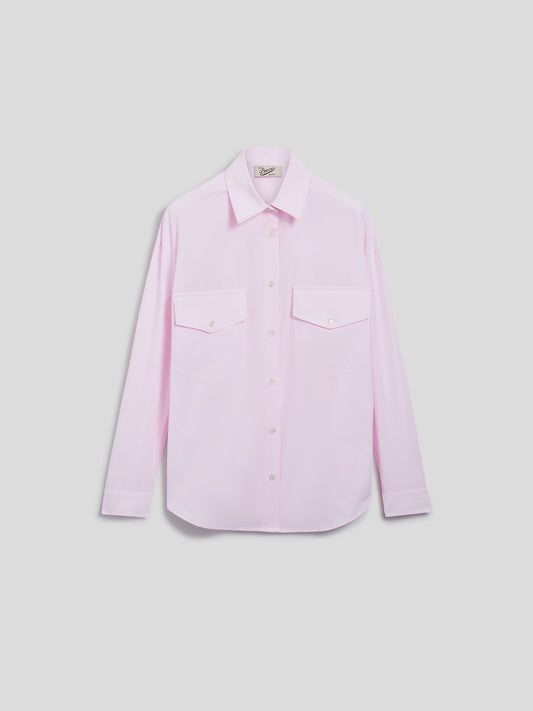 OVERSHIRT IN POPELINE - ROSA - Abbigliamento Donna | Pence 1979