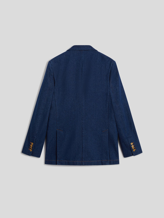 DOUBLE BREASTED BLAZER - BLUE NAVY - Check Active | Pence 1979