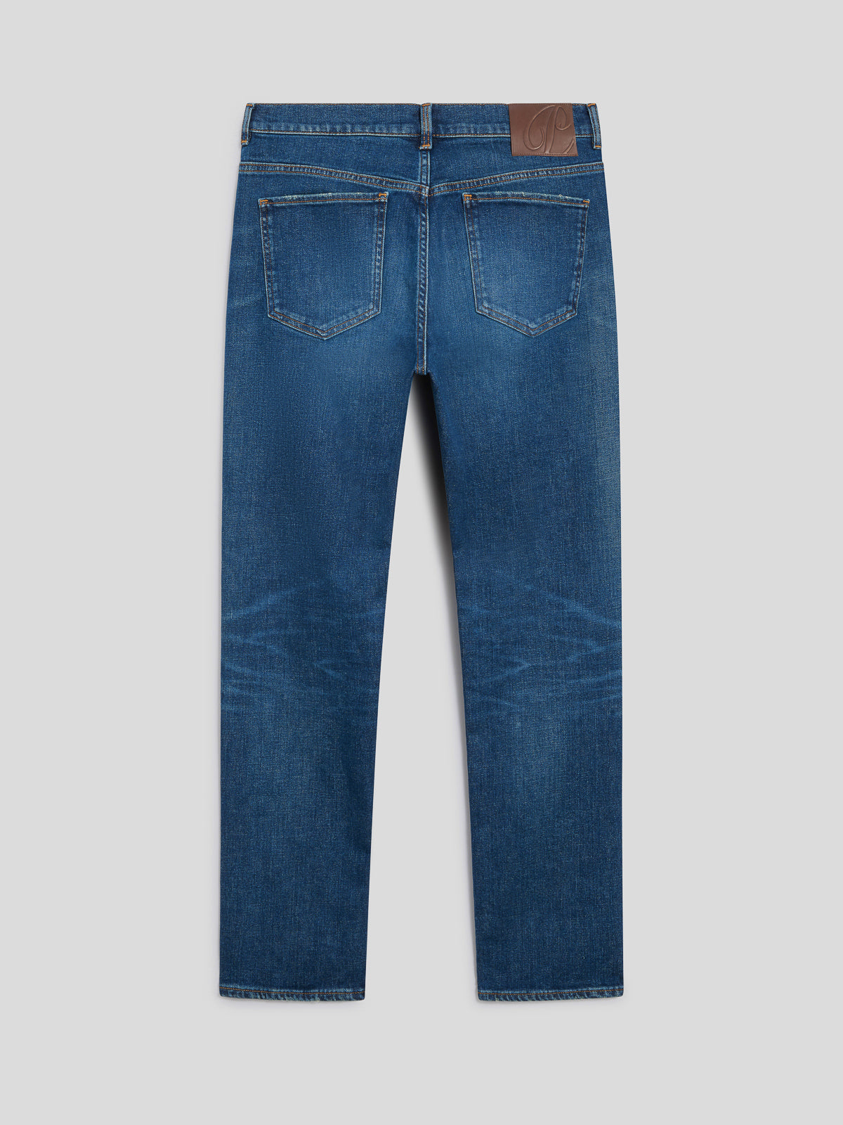 PANTALONE 5 TASCHE DA UOMO IN DENIM COMFORT BLU MEDIO, SLIM FIT