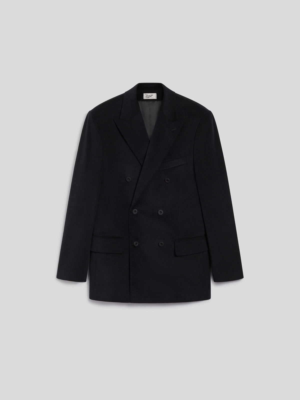 BLAZER DOPPIOPETTO DA UOMO REVERS LANCIA REGULAR FIT IN VELLUTO COLORE NERO
