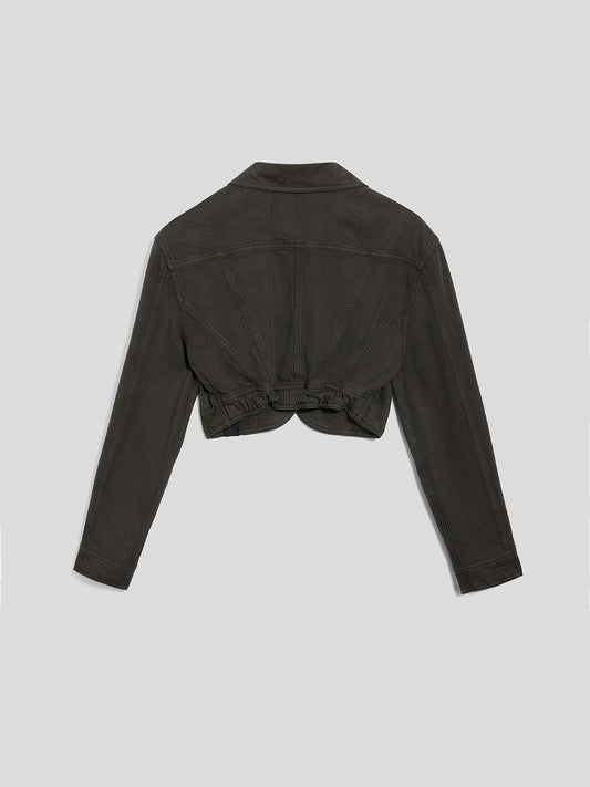 CROPPED JACKET - GRAPHITE - Check Active | Pence 1979