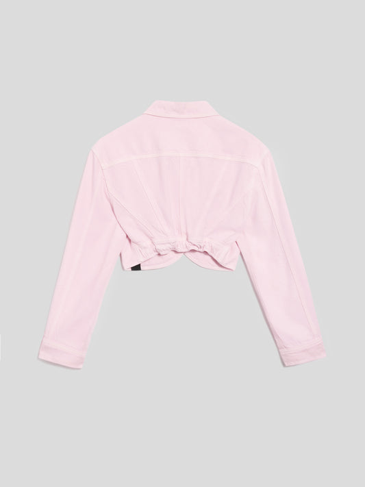 CROPPED JACKET - LIGHT PINK - Check Active | Pence 1979