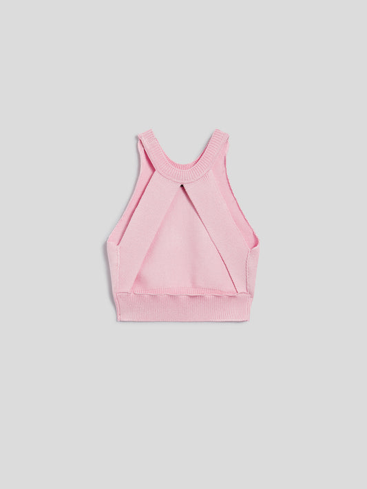 CROP TOP - PINK - Check Active | Pence 1979