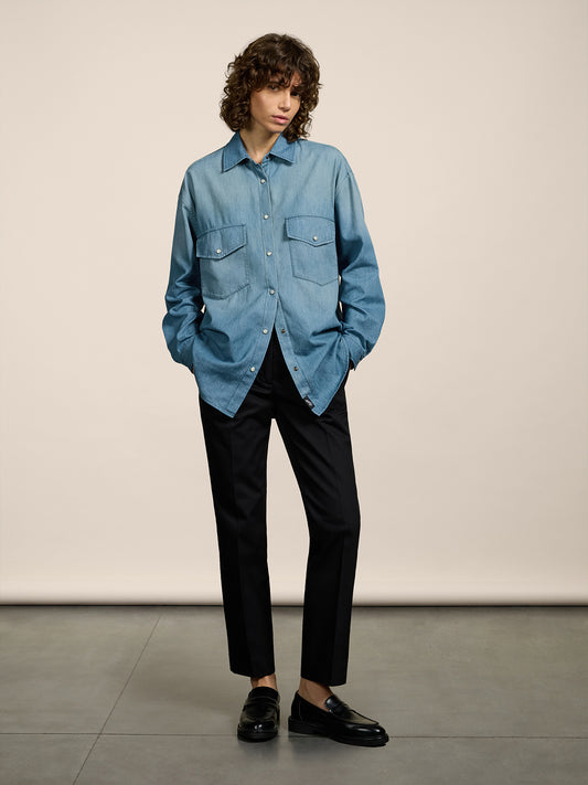 PANTALONE CHINO - NERO - Abbigliamento Donna | Pence 1979