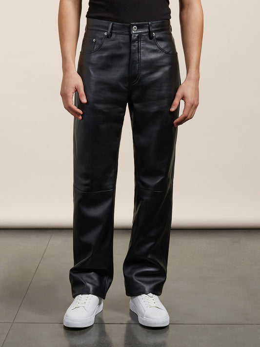 LEATHER PANT - BLACK - GIULIA30 | Pence 1979