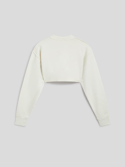 FELPA CROPPED - LATTE - Abbigliamento Donna | Pence 1979