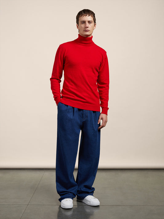 TURTLE NECK SWEATER - RED - GIULIA30 | Pence 1979