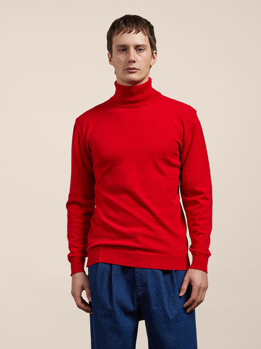 TURTLE NECK SWEATER - RED - GIULIA30 | Pence 1979