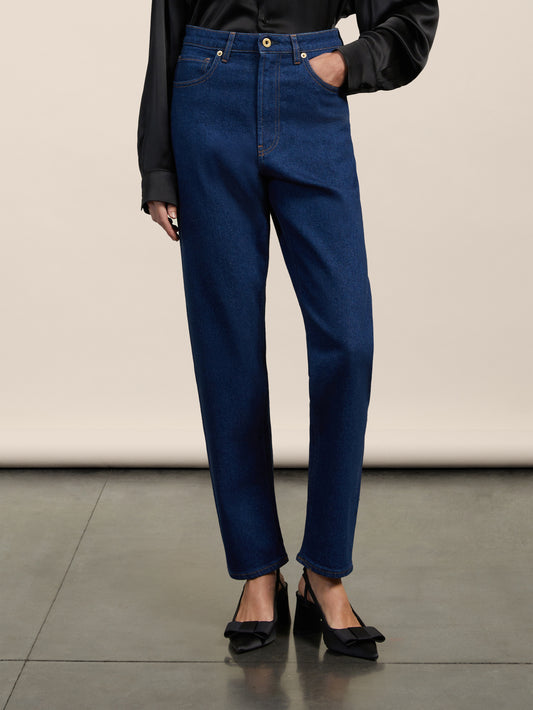 DENIM MOM FIT - BLU NAVY - Archivio | Pence 1979