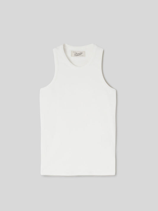 CANOTTA A COSTE - Bianco - Abbigliamento Donna | Pence 1979
