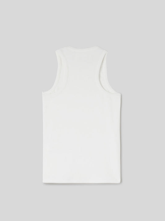 CANOTTA A COSTE - Bianco - Abbigliamento Donna | Pence 1979