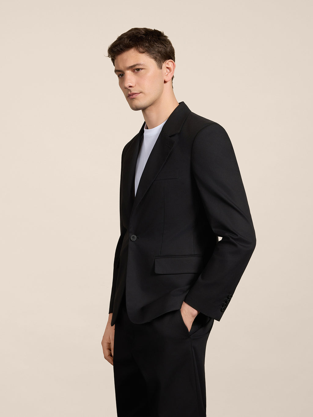 GIACCA MONOPETTO REGULAR FIT IN COTONE NERO REVERS CLASSICO - NERO INTENSO - Abbigliamento Uomo | Pence 1979