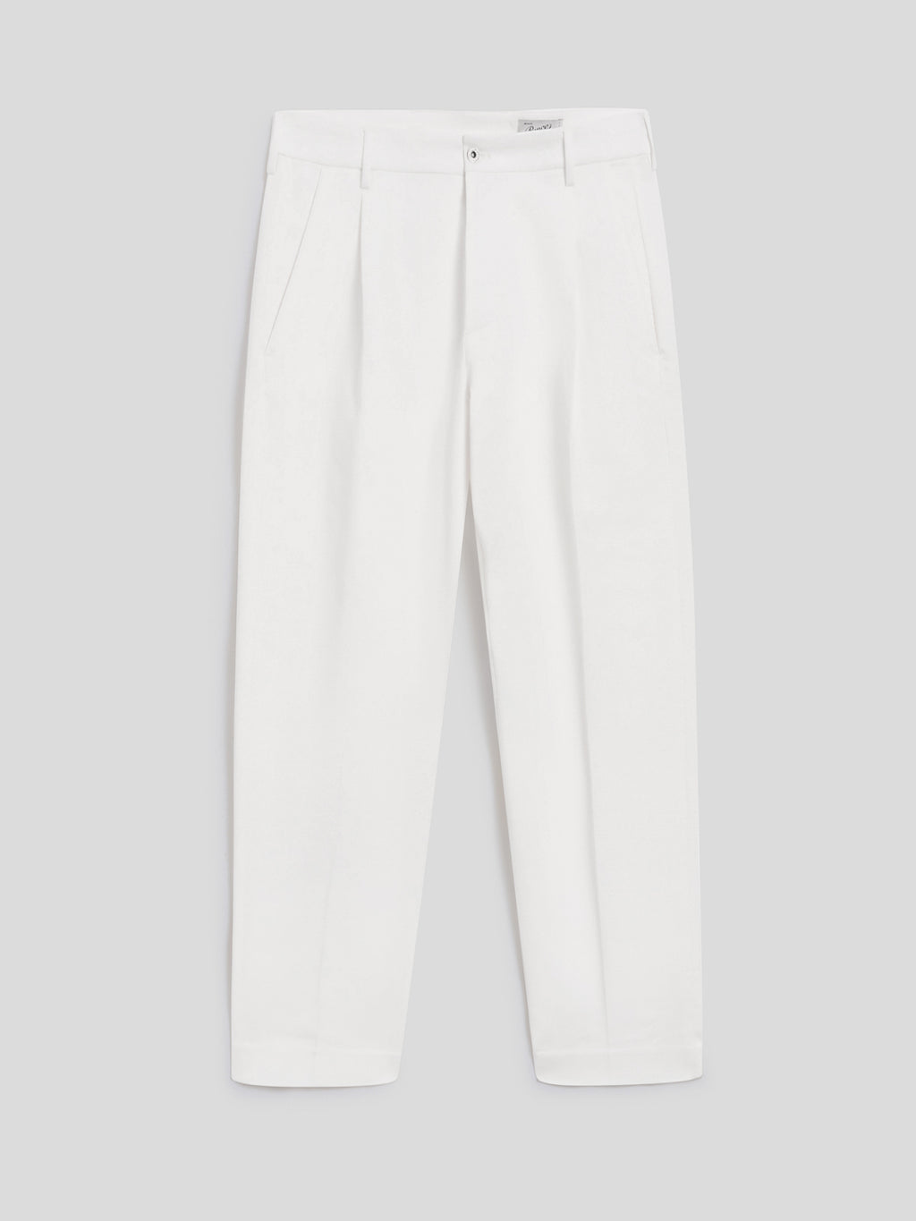 REGULAR-FIT CHINO TROUSERS IN WHITE COMFORT DENIM - PURE WHITE  - Men′s Bottomwear | Pence 1979