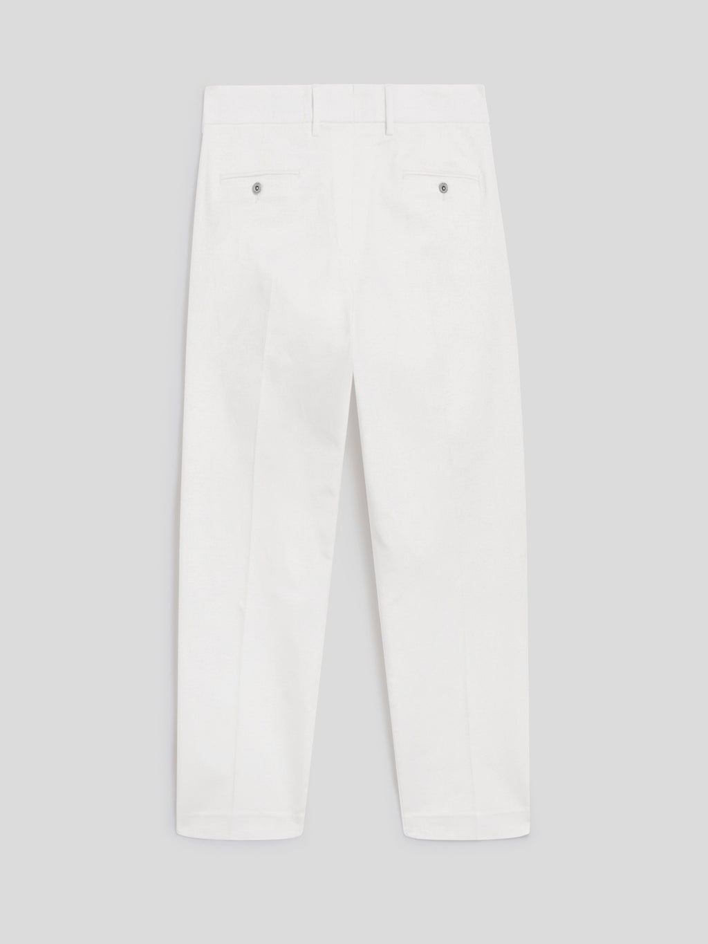 REGULAR-FIT CHINO TROUSERS IN WHITE COMFORT DENIM - PURE WHITE  - Men′s Bottomwear | Pence 1979
