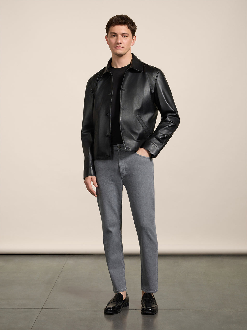 PANTALONE CARROT FIT IN DENIM COMFORT GRIGIO - GRIGIO - Abbigliamento Uomo | Pence 1979
