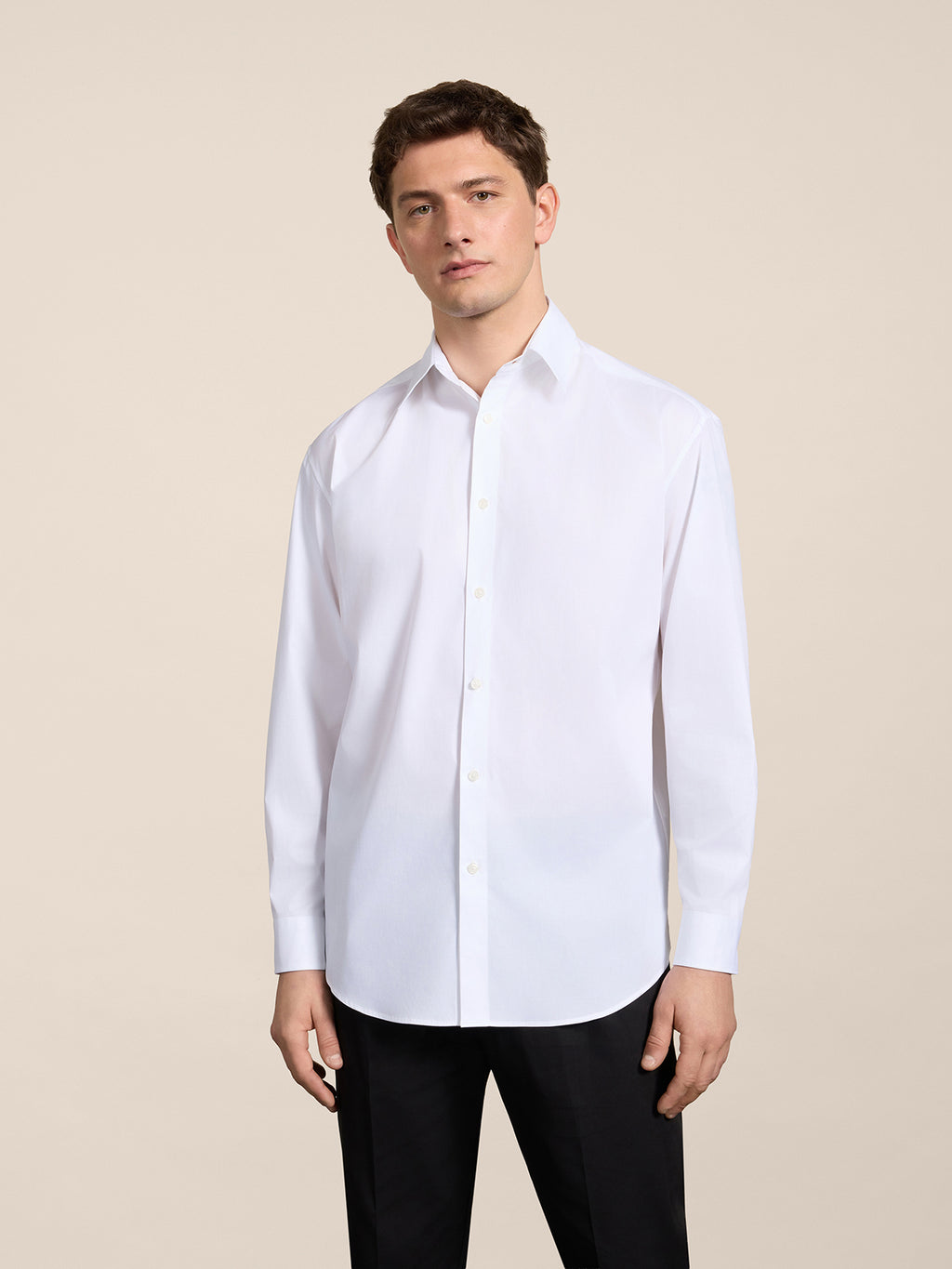CAMICIA REGULAR FIT IN COTONE BIANCO OTTICO - BIANCO OTTICO - Abbigliamento Uomo | Pence 1979