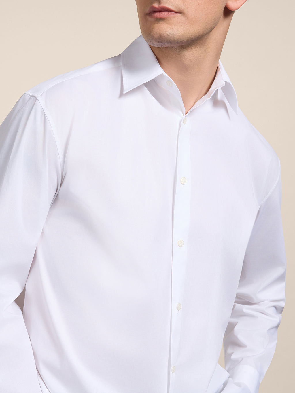 CAMICIA REGULAR FIT IN COTONE BIANCO OTTICO - BIANCO OTTICO - Abbigliamento Uomo | Pence 1979