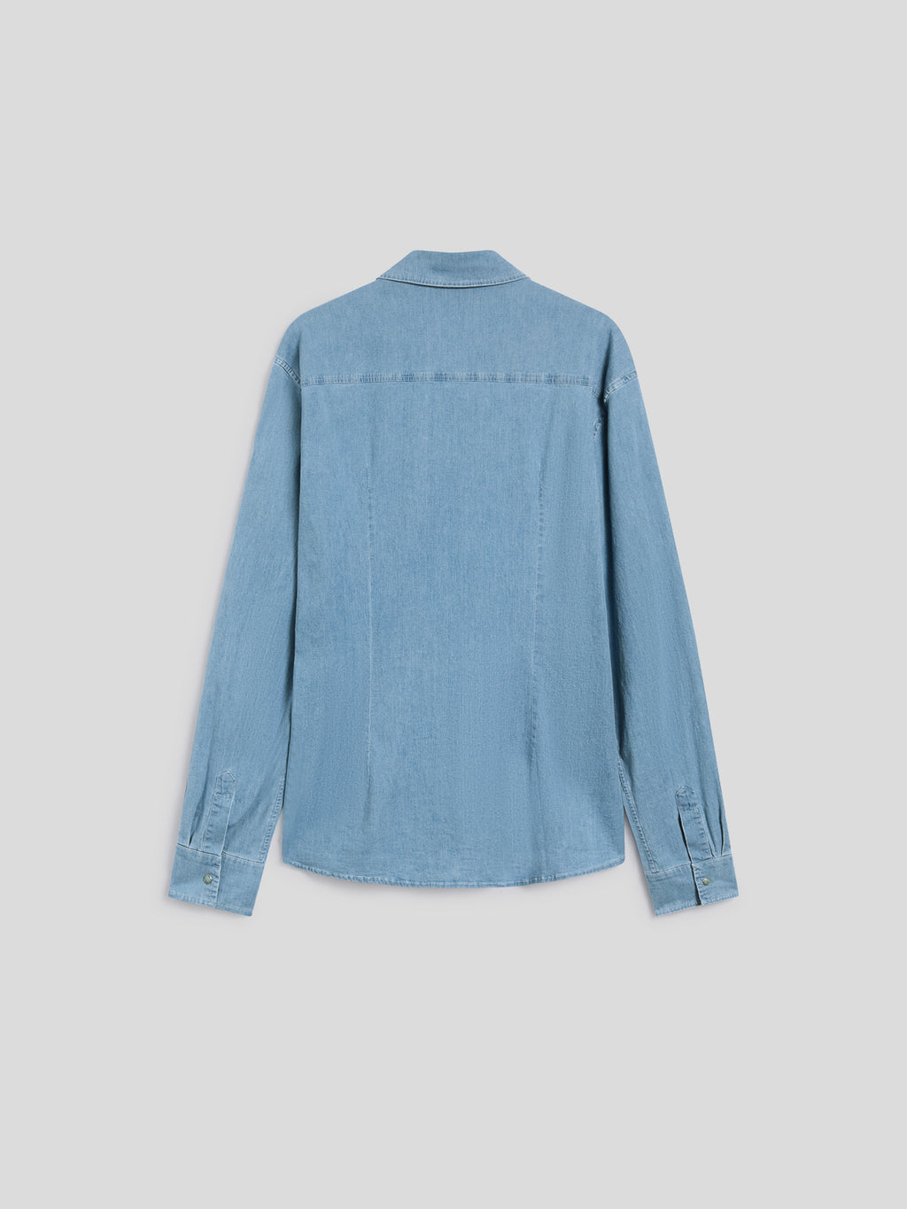 REGULAR-FIT SHIRT IN LIGHT MEDIUM BLUE COMFORT DENIM WITH POCKETS - MEDIUM LIGHT BLUE  - Men′s Clothing  | Pence 1979