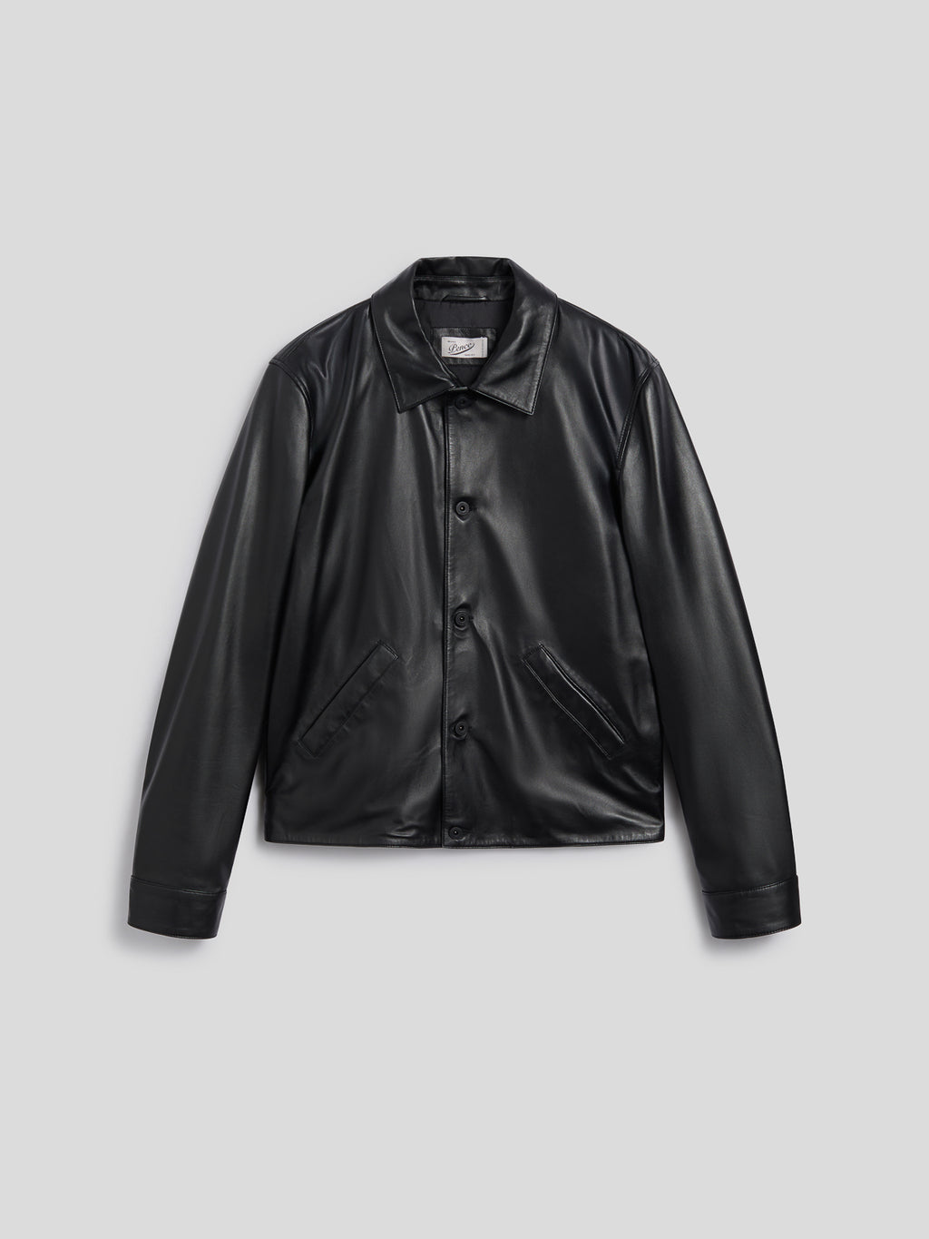 GIUBBOTTO NERO REGULAR FIT IN PELLE D'AGNELLO - NERO - Abbigliamento Uomo | Pence 1979