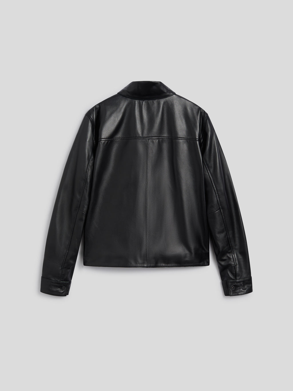 GIUBBOTTO NERO REGULAR FIT IN PELLE D'AGNELLO - NERO - Abbigliamento Uomo | Pence 1979