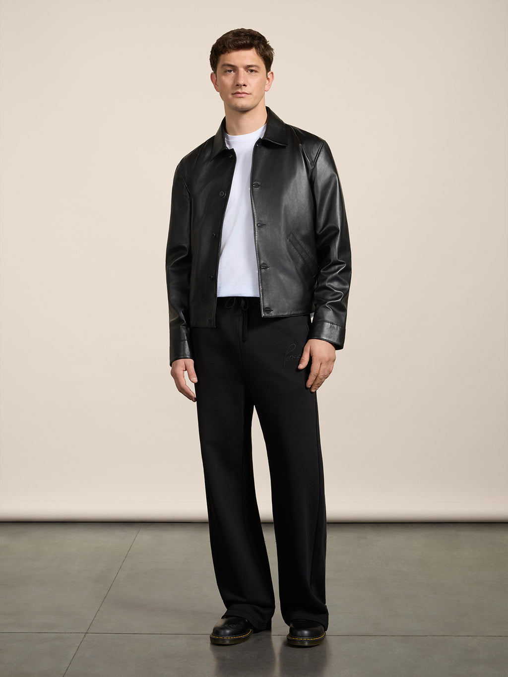 GIUBBOTTO NERO REGULAR FIT IN PELLE D'AGNELLO - NERO - Abbigliamento Uomo | Pence 1979