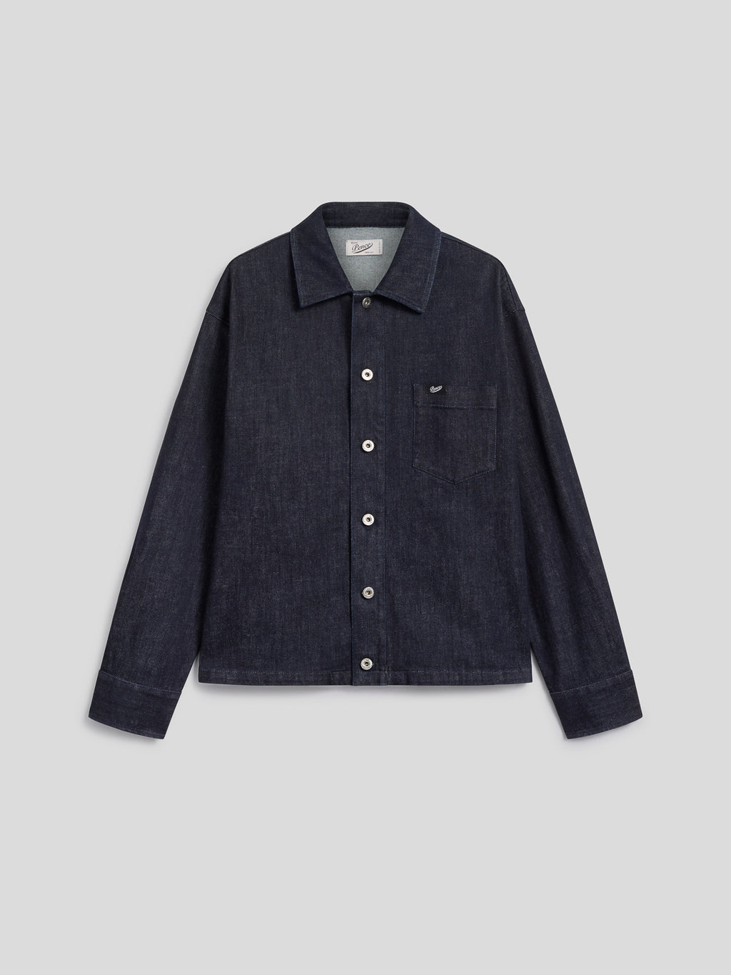 OVERSHIRT REGULAR FIT IN DENIM COMFORT BLU SCURO CON TASCA - BLU SCURO - Abbigliamento Uomo | Pence 1979
