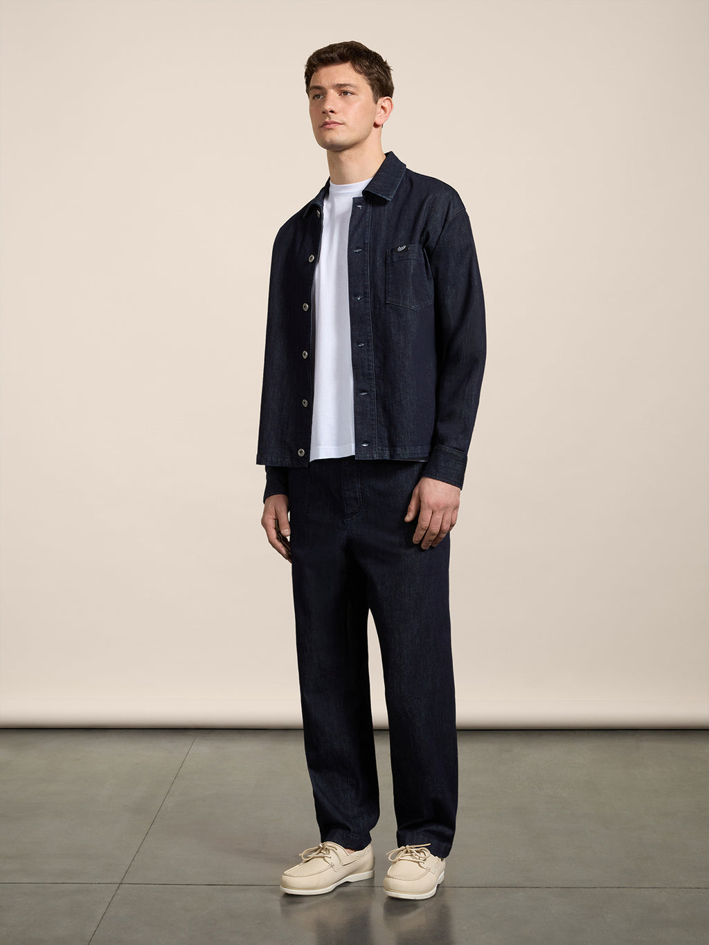 OVERSHIRT REGULAR FIT IN DENIM COMFORT BLU SCURO CON TASCA - BLU SCURO - Abbigliamento Uomo | Pence 1979