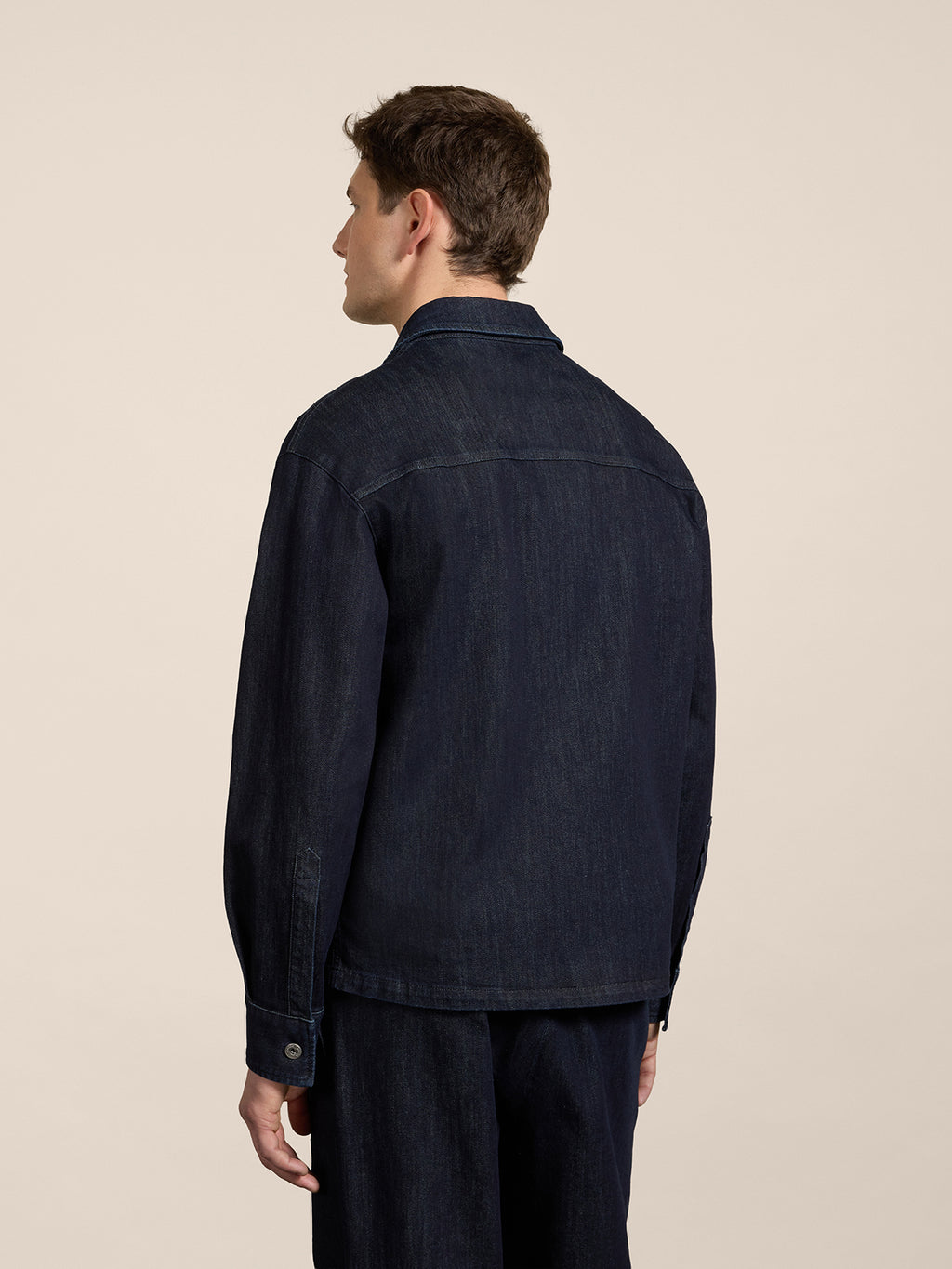 OVERSHIRT REGULAR FIT IN DENIM COMFORT BLU SCURO CON TASCA - BLU SCURO - Abbigliamento Uomo | Pence 1979