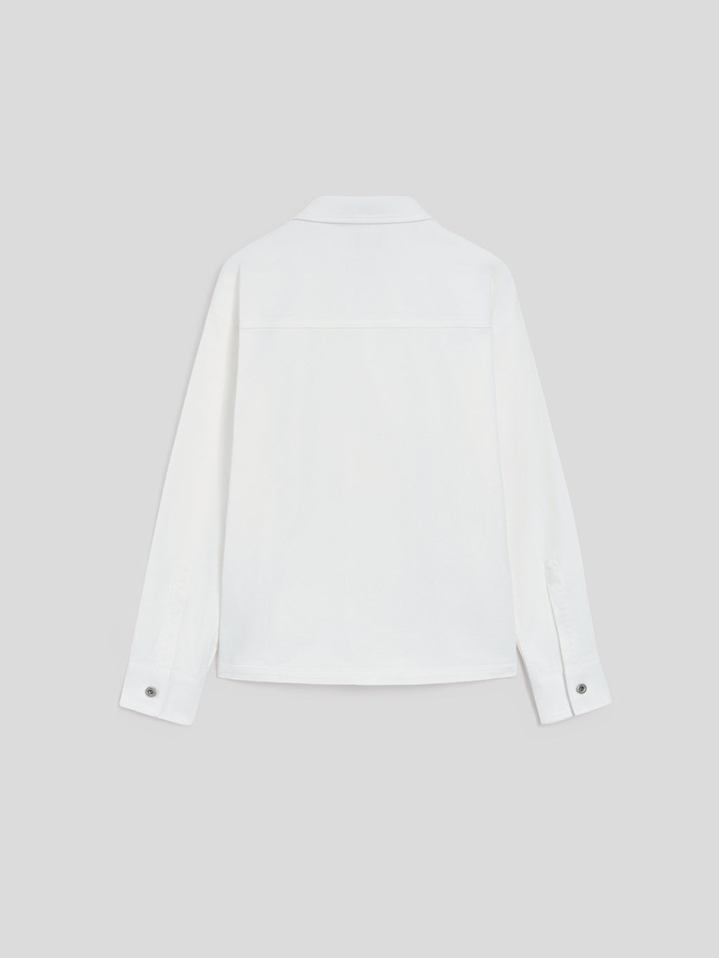REGULAR-FIT WHITE COMFORT DENIM OVERSHIRT WITH POCKET - PURE WHITE - Men′s Clothing  | Pence 1979