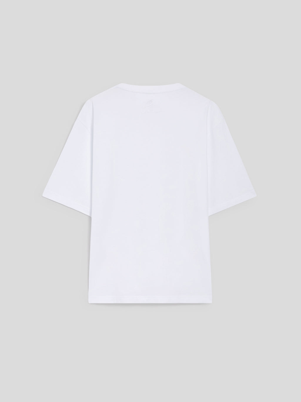 T-SHIRT GIROCOLLO OVER FIT IN COTONE BIANCO CON RICAMO - BIANCO OTTICO - Check Active | Pence 1979