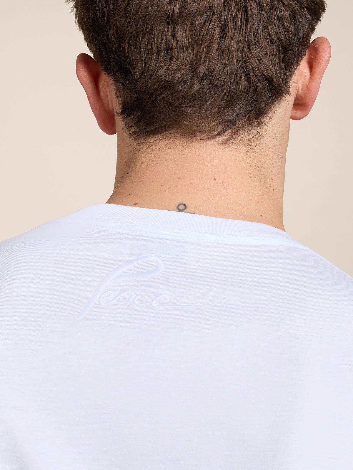 T-SHIRT GIROCOLLO OVER FIT IN COTONE BIANCO CON RICAMO
