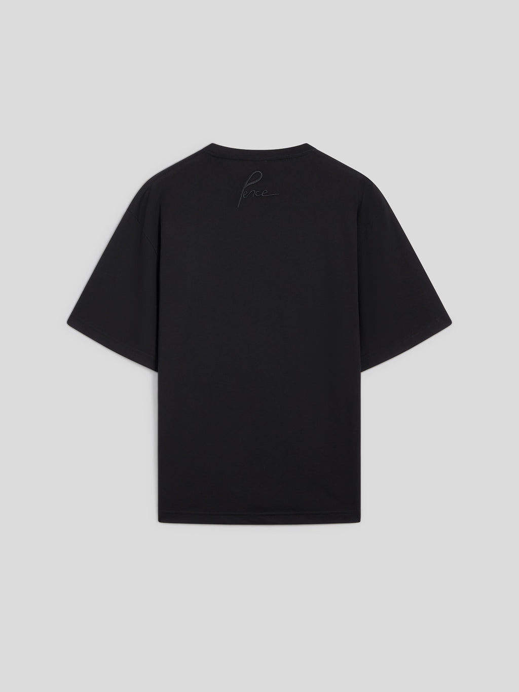 T-SHIRT GIROCOLLO OVER FIT IN COTONE NERO CON RICAMO - NERO INTENSO - Abbigliamento Uomo | Pence 1979