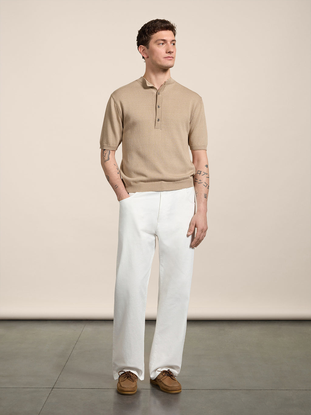 T-SHIRT SERAFINO REGULAR FIT IN COTONE BIOLOGICO CORDA - CORDA - Abbigliamento Uomo | Pence 1979