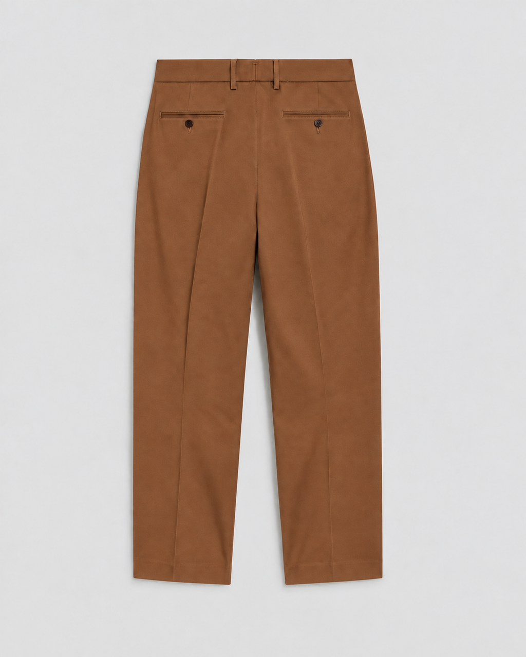 REGULAR FIT CHINO PANT WITH SINGLE PLEAT TOBACCO - TOBACCO - Check Active | Pence 1979