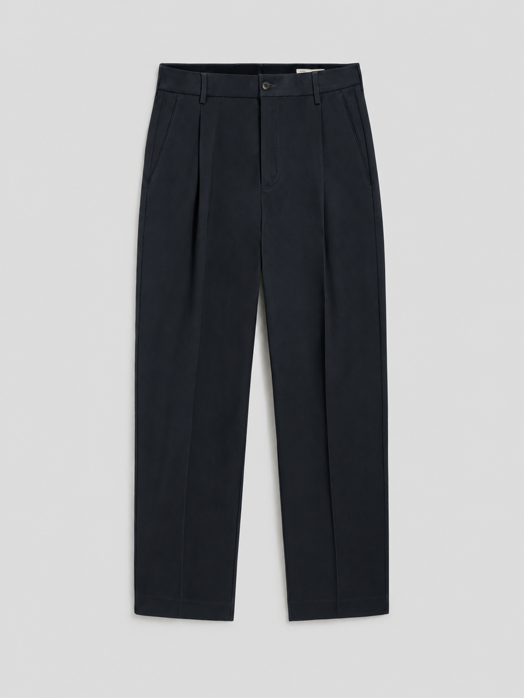 REGULAR FIT CHINO PANT WITH SINGLE PLEAT BLUE NAVY - BLUE NAVY - Check Active | Pence 1979