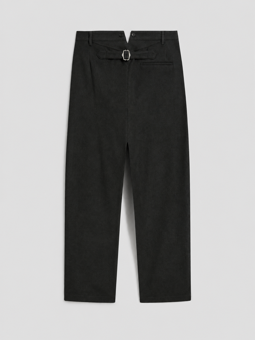 RELAXED FITBLACK FANNEL PANTS WITH WORKER DETAILS - BLACK - Check Active | Pence 1979