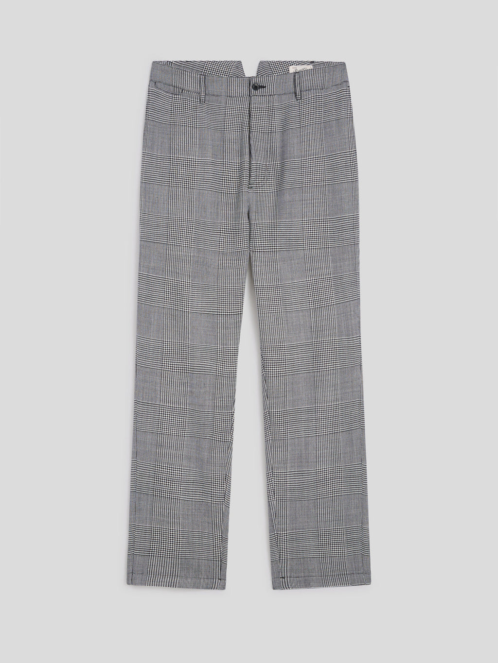 RELAXED FIT BLACK AND WHITE PANTS WITH WORKER DETAILS - BLACK\WHITE - Check Active | Pence 1979