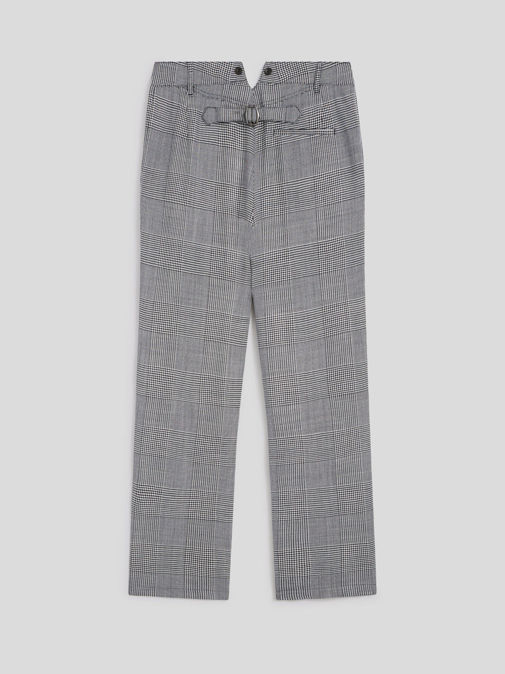 RELAXED FIT BLACK AND WHITE PANTS WITH WORKER DETAILS - BLACK\WHITE - Check Active | Pence 1979