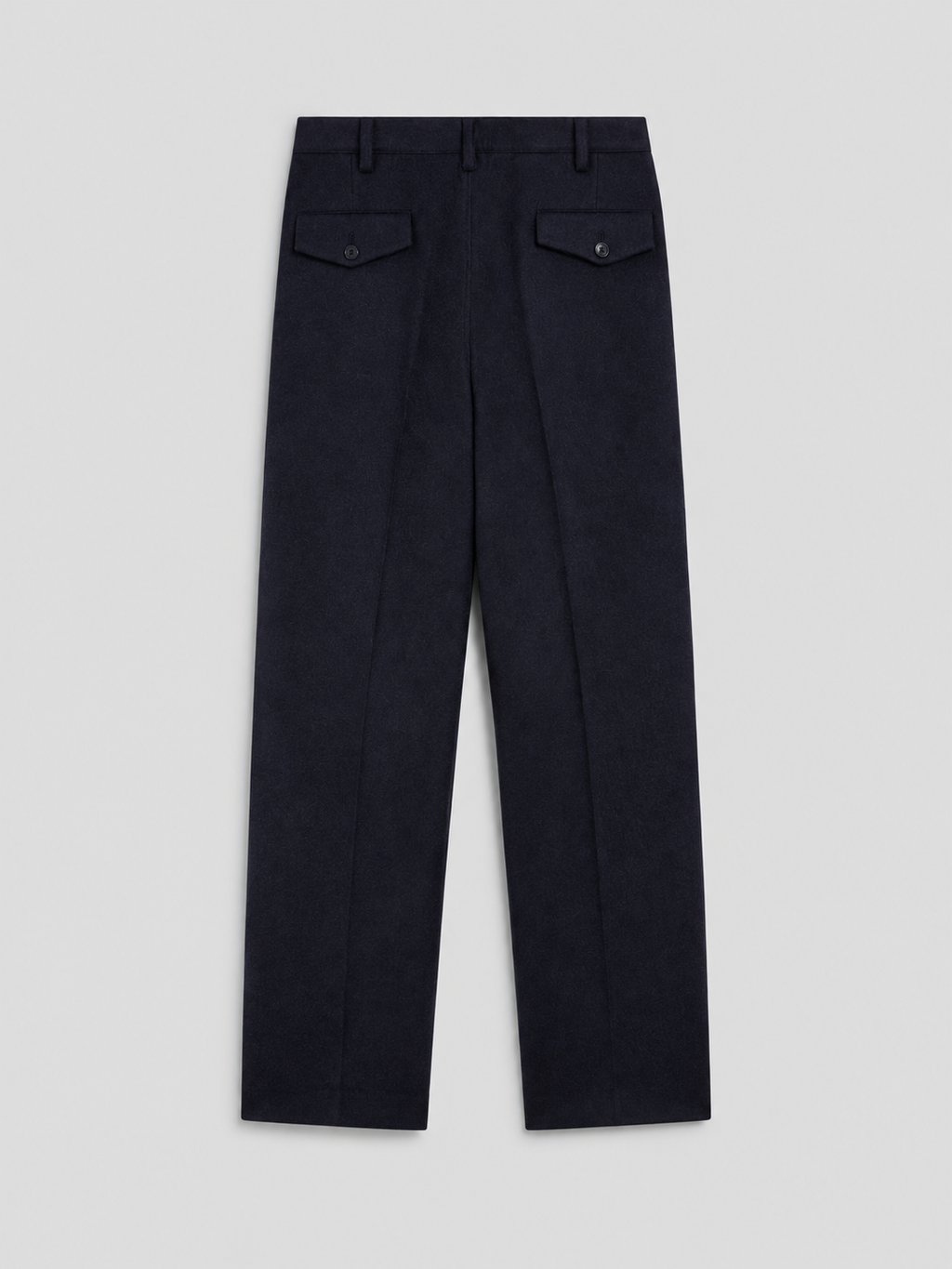 LOOSE-FIT NIGHT BLUE FLANNEL CHINO PANT WITH TWO PLEAT - NIGHT BLUE - Check Active | Pence 1979