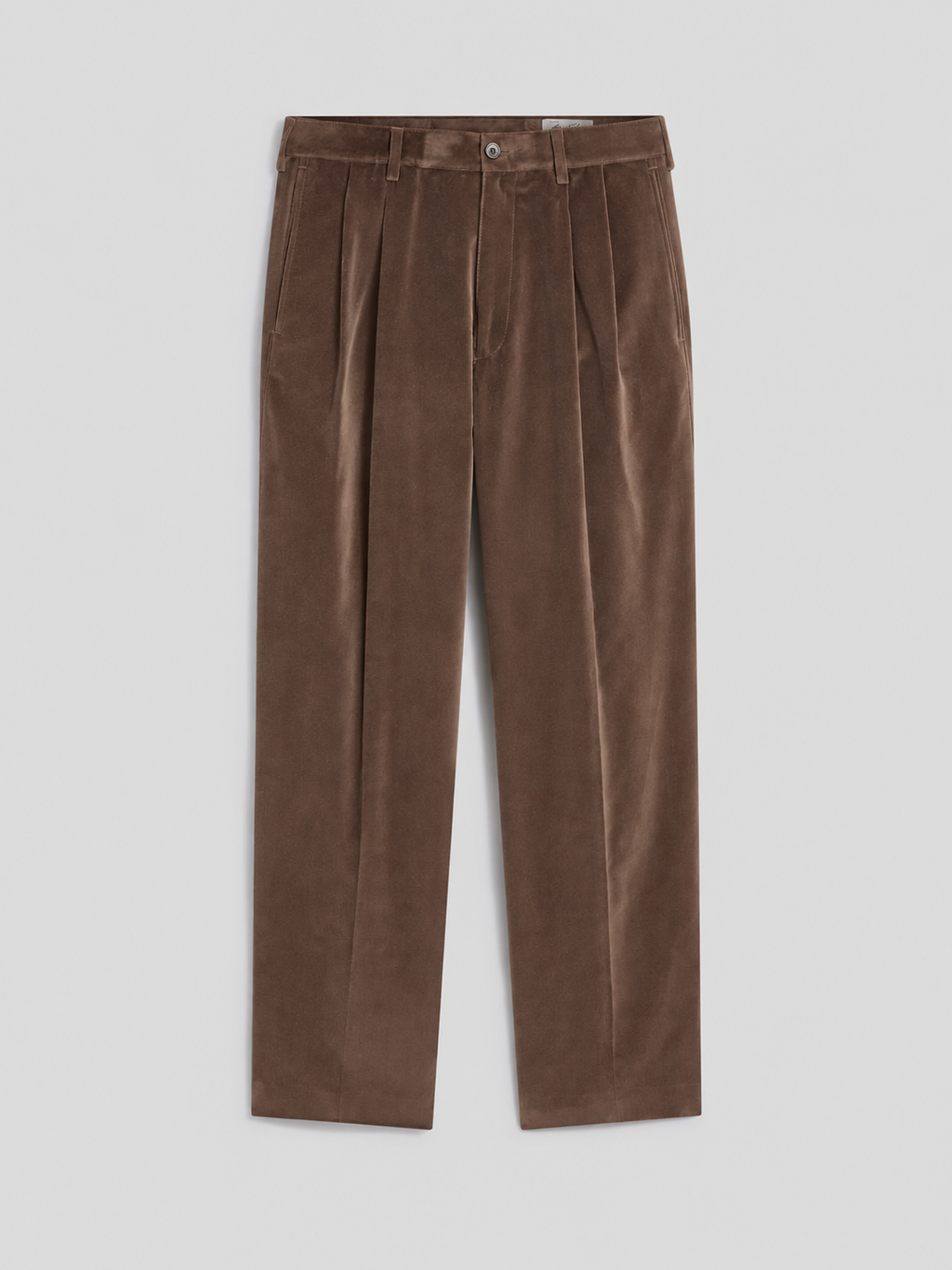 LOOSE-FIT COFFEE CHINO PANT WITH TWO PLEAT - COFFEE - Check Active | Pence 1979