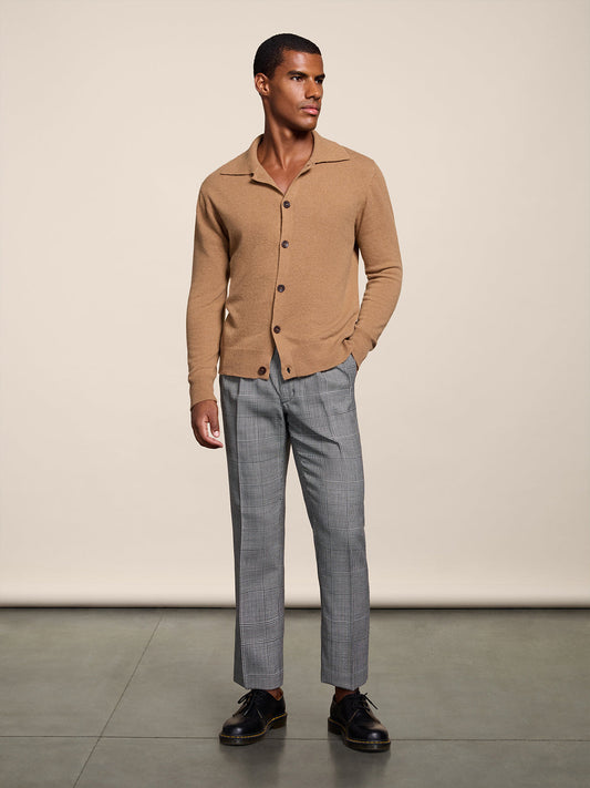 PANTALONE CHINO CON DOPPIA PINCE NERO E BIANCO LOOSE FIT - BIANCO\NERO - Abbigliamento Uomo | Pence 1979